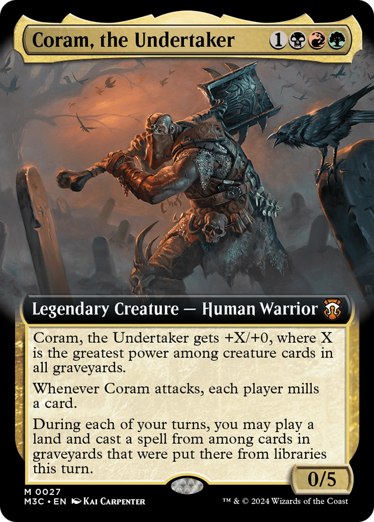 Image of Coram, the Undertaker (Extended Art) [Modern Horizons 3 Commander]