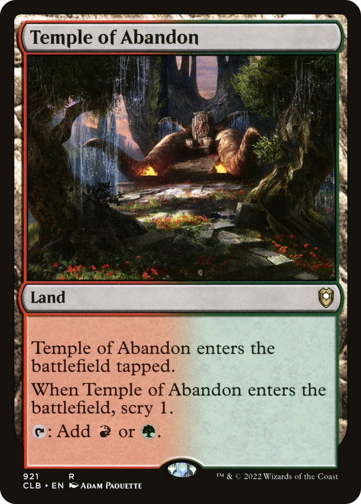 Image of Temple of Abandon [Commander Legends: Battle for Baldur's Gate]