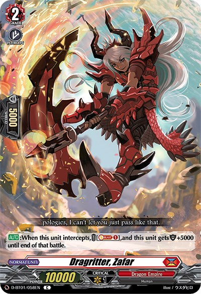 Image of Dragritter, Zafar (D-BT01/058EN) [Genesis of the Five Greats]