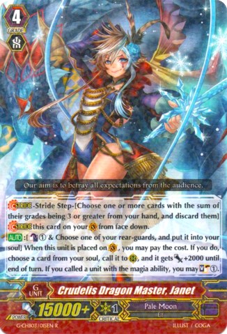 Image of Crudelis Dragon Master, Janet (G-CHB03/015EN) [Rummy Labyrinth Under the Moonlight]