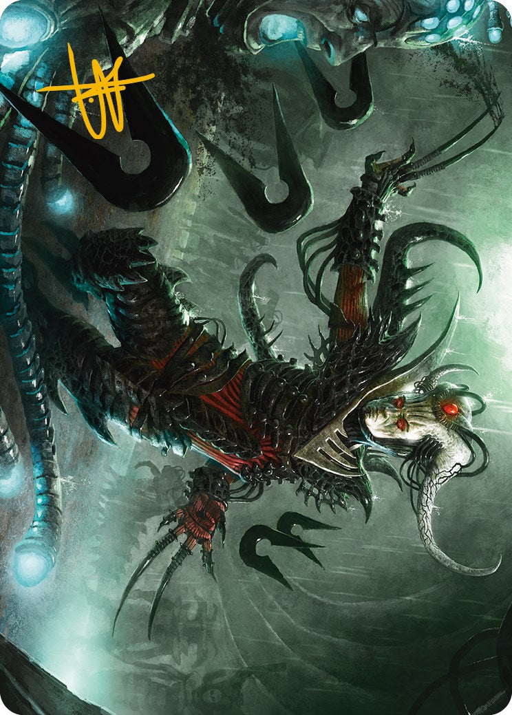 Image of Vraan, Executioner Thane Art Card (Gold-Stamped Signature) [Phyrexia: All Will Be One Art Series]