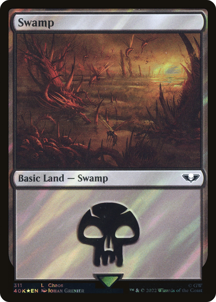 Image of Swamp (311) (Surge Foil) [Warhammer 40,000]