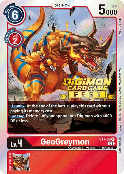 Image of GeoGreymon [ST7-06] (Digimon Card Game Fest 2022) [Starter Deck: Gallantmon Promos]