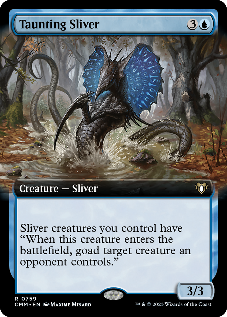 Image of Taunting Sliver (Extended Art) [Commander Masters]