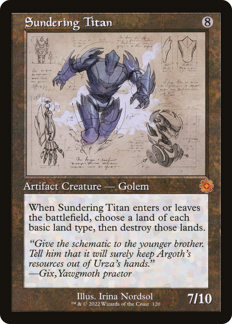 Image of Sundering Titan (Retro Schematic) [The Brothers' War Retro Artifacts]