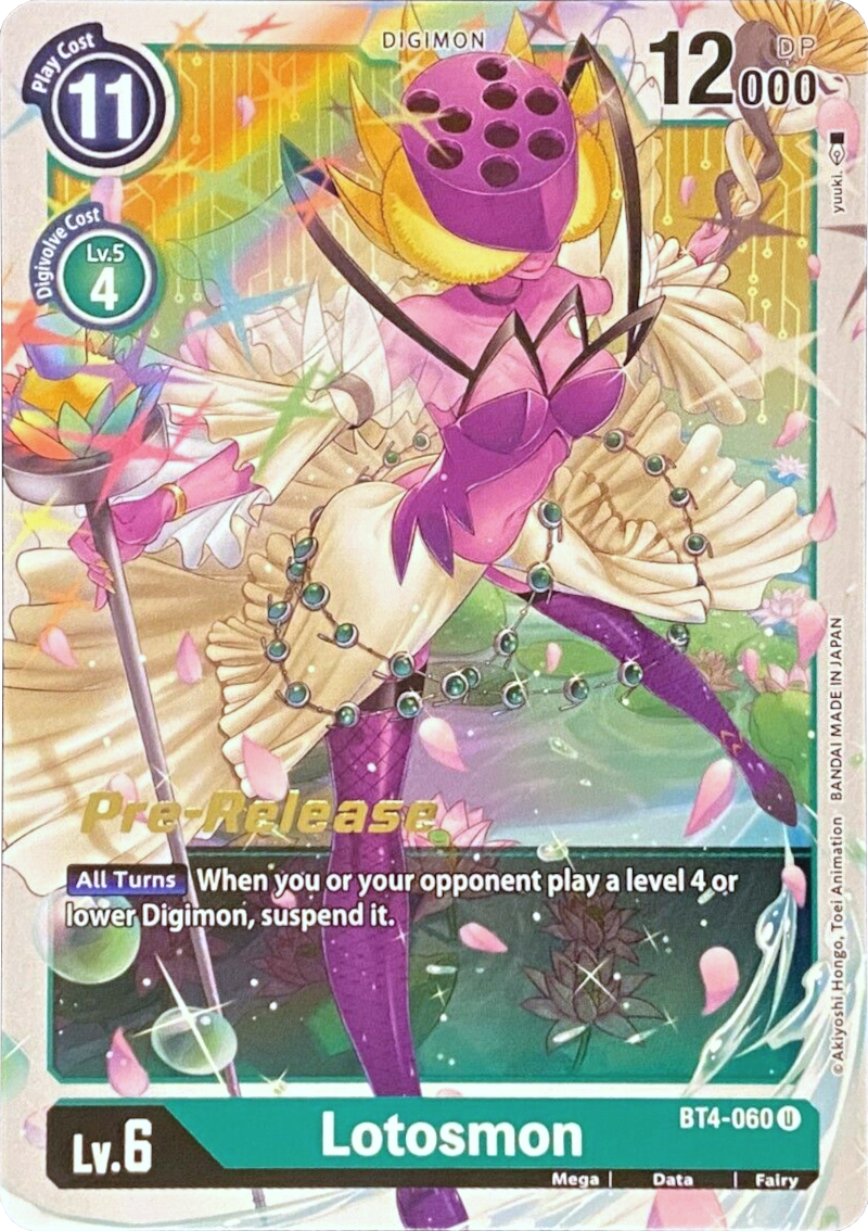 Image of Lotosmon [BT4-060] [Great Legend Pre-Release Promos]