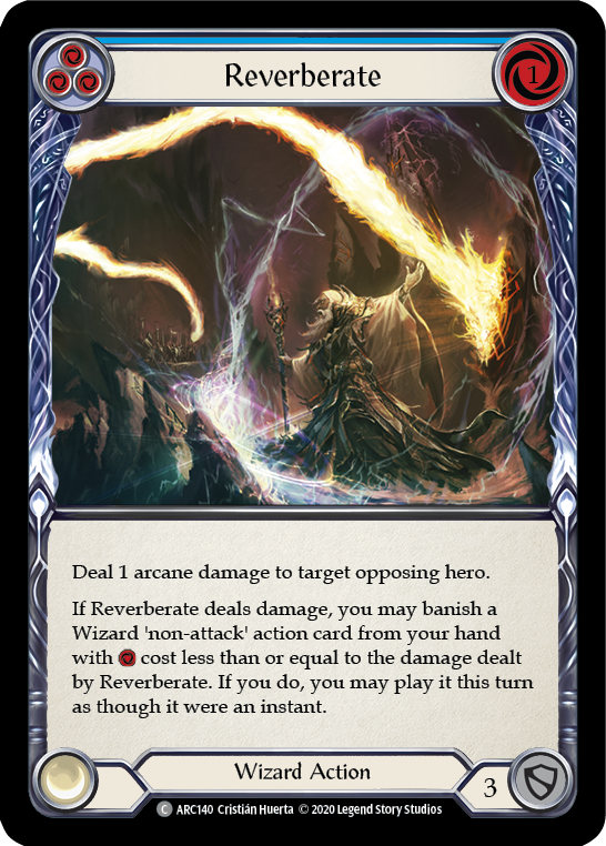 Image of Reverberate (Blue) [U-ARC140] (Arcane Rising Unlimited)  Unlimited Rainbow Foil