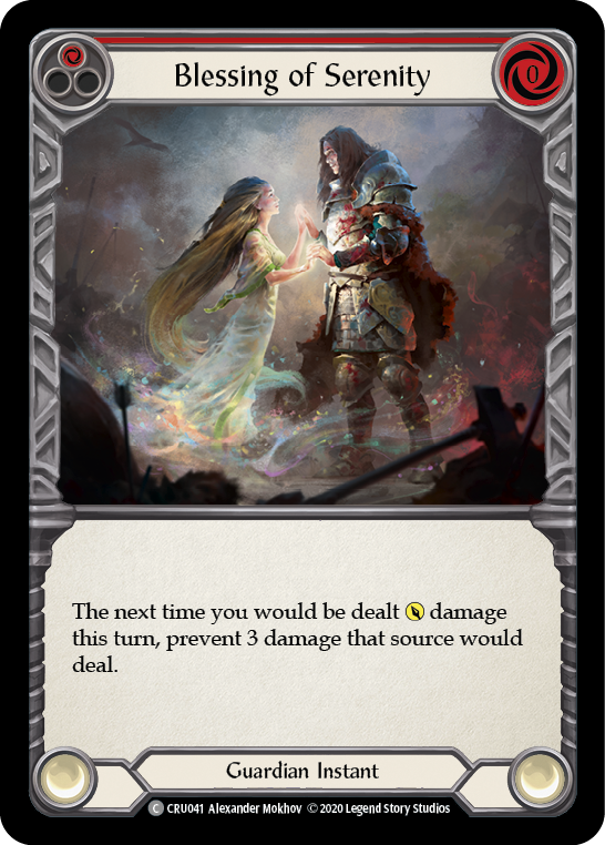 Image of Blessing of Serenity (Red) [CRU041] (Crucible of War)  1st Edition Normal