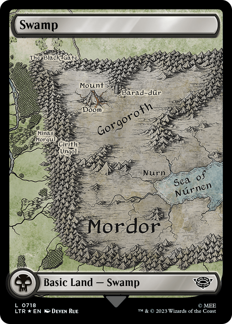 Image of Swamp (0718) (Surge Foil) [The Lord of the Rings: Tales of Middle-Earth]