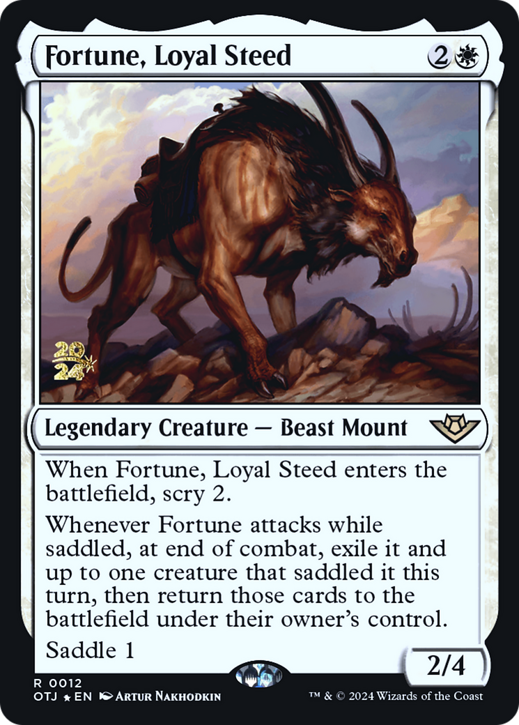 Image of Fortune, Loyal Steed [Outlaws of Thunder Junction Prerelease Promos]