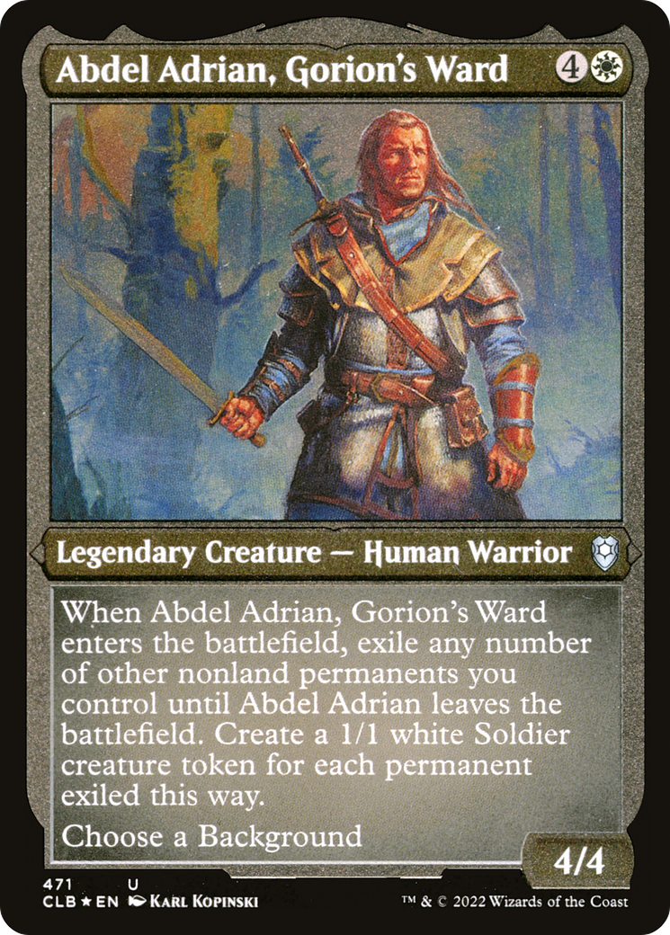 Image of Abdel Adrian, Gorion's Ward (CLB-471) - Commander Legends: Battle for Baldur's Gate Foil