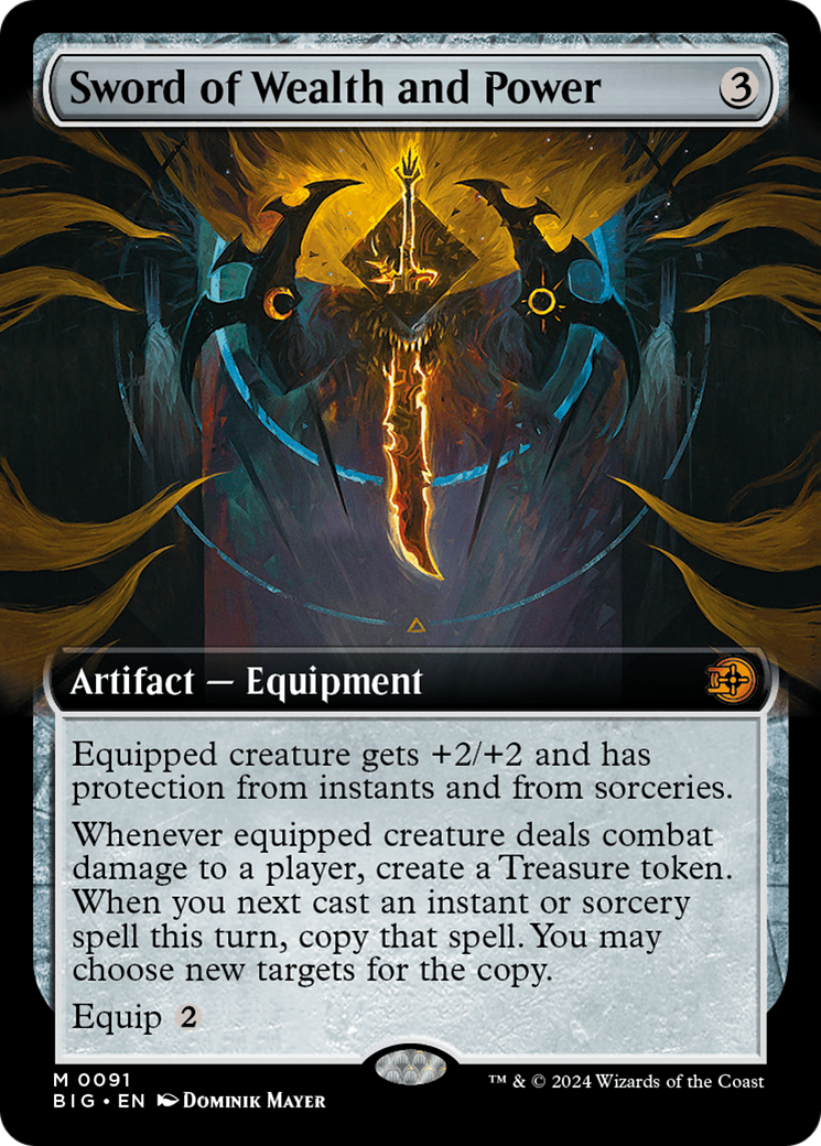 Image of Sword of Wealth and Power (Extended Art) [Outlaws of Thunder Junction: The Big Score]