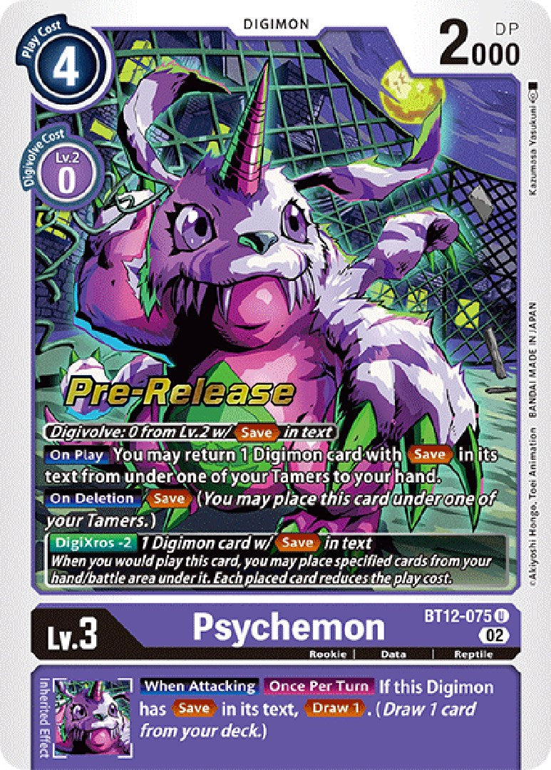 Image of Psychemon [BT12-075] [Across Time Pre-Release Cards]