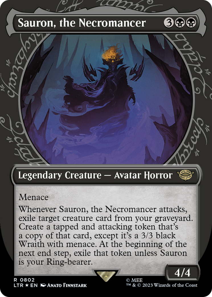 Image of Sauron, the Necromancer (Showcase) (Surge Foil) [The Lord of the Rings: Tales of Middle-Earth]