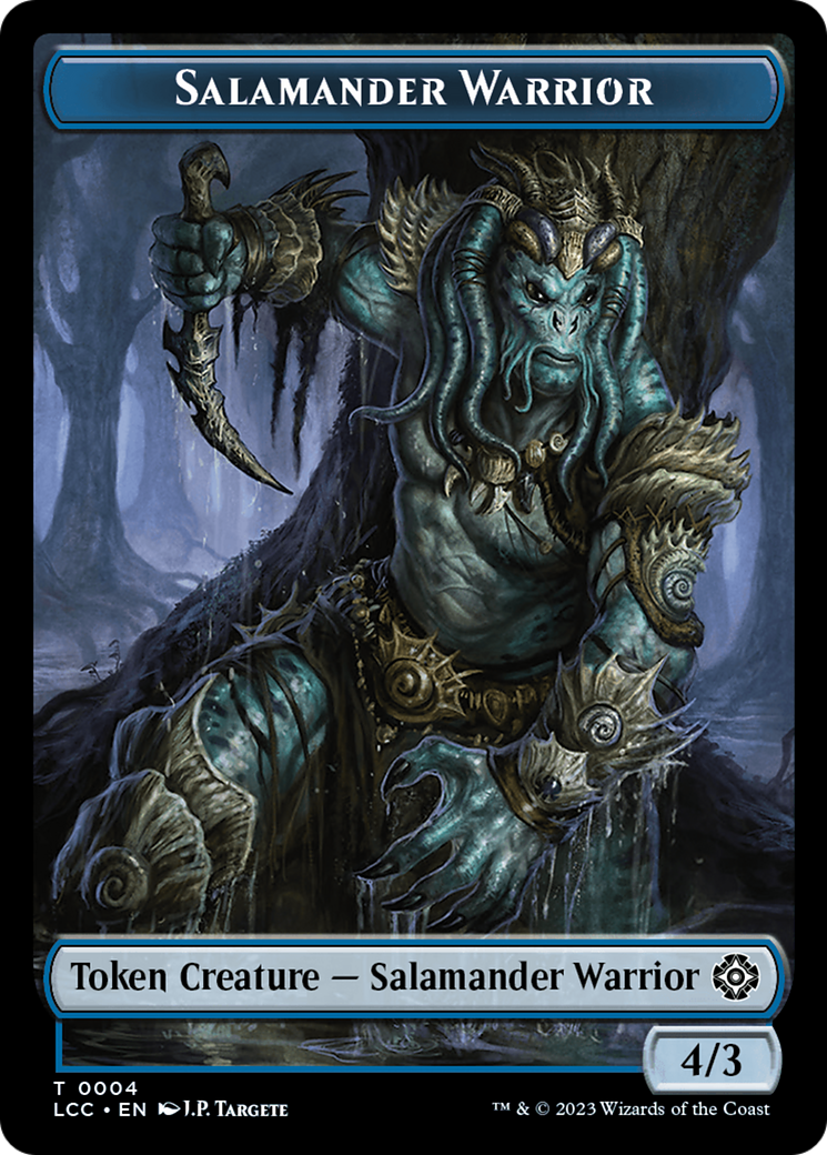 Image of Salamander Warrior // Treasure Double-Sided Token [The Lost Caverns of Ixalan Commander Tokens]