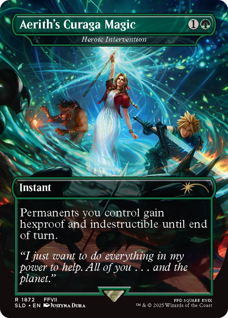 Image of Heroic Intervention (SLD-1872) - Secret Lair Drop / Aerith's Curaga Magic (Borderless) Foil