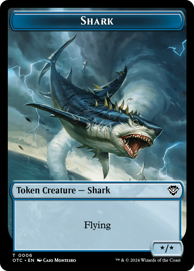 Image of Ape // Shark Double-Sided Token [Outlaws of Thunder Junction Commander Tokens]
