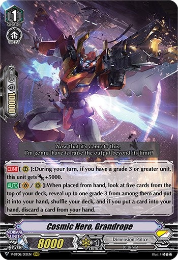 Image of Cosmic Hero, Grandrope (V-BT08/013EN RRR) [Silverdust Blaze]