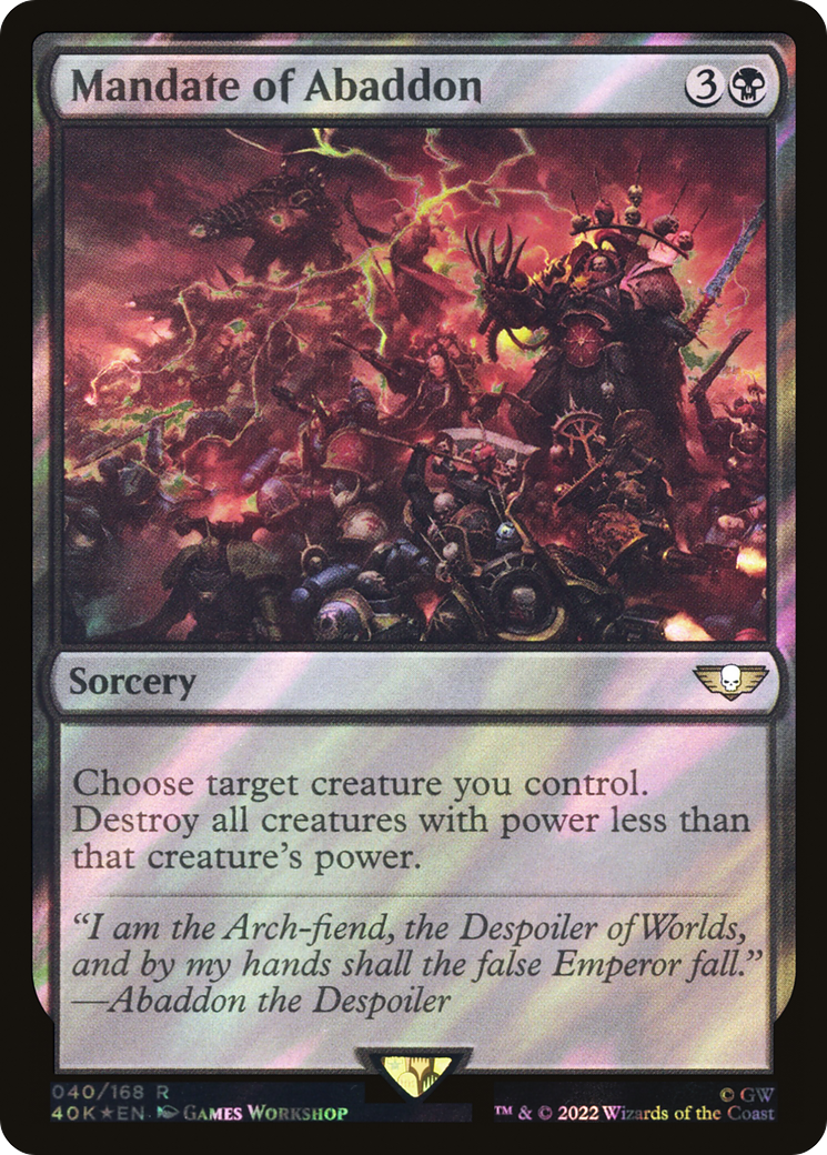 Image of Mandate of Abaddon (Surge Foil) [Warhammer 40,000]
