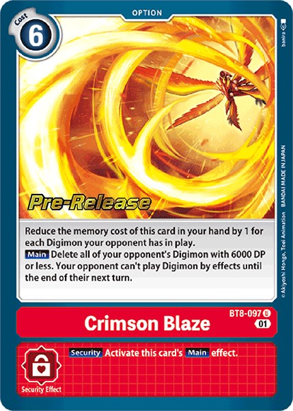 Image of Crimson Blaze [BT8-097] [New Awakening Pre-Release Cards]