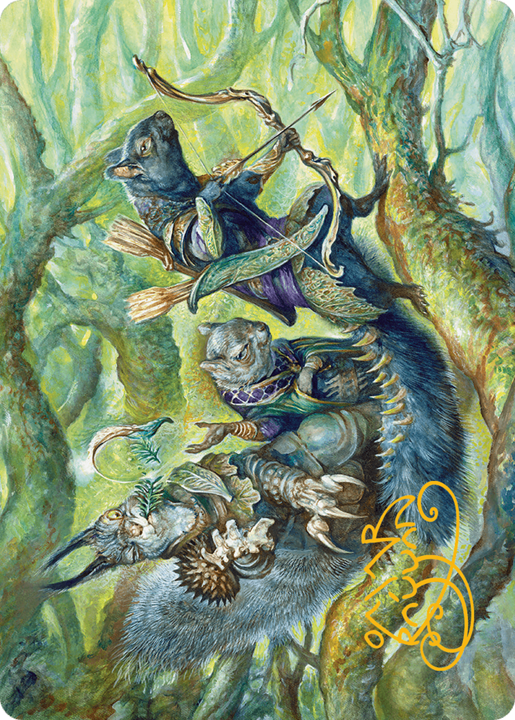 Image of The Odd Acorn Gang Art Card (Gold-Stamped Signature) [Bloomburrow Art Series]