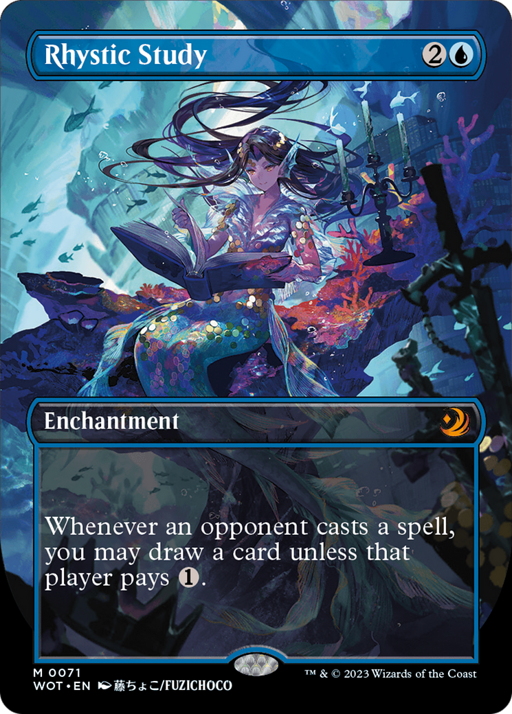 Image of Rhystic Study (Anime Borderless) [Wilds of Eldraine: Enchanting Tales]