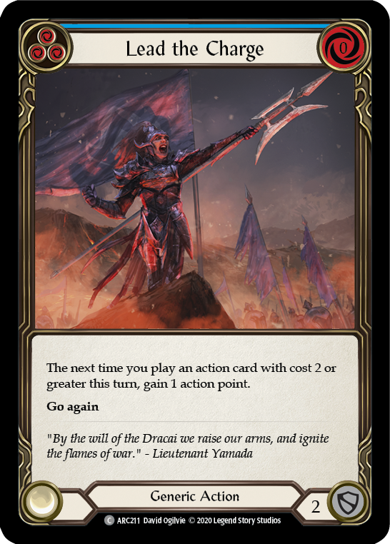Image of Lead the Charge (Blue) [U-ARC211] (Arcane Rising Unlimited)  Unlimited Normal