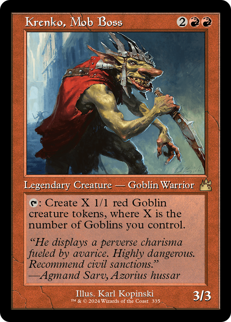 Image of Krenko, Mob Boss (Retro) [Ravnica Remastered]