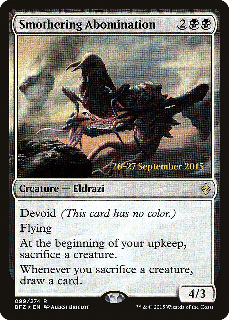 Image of Smothering Abomination [Battle for Zendikar Prerelease Promos]
