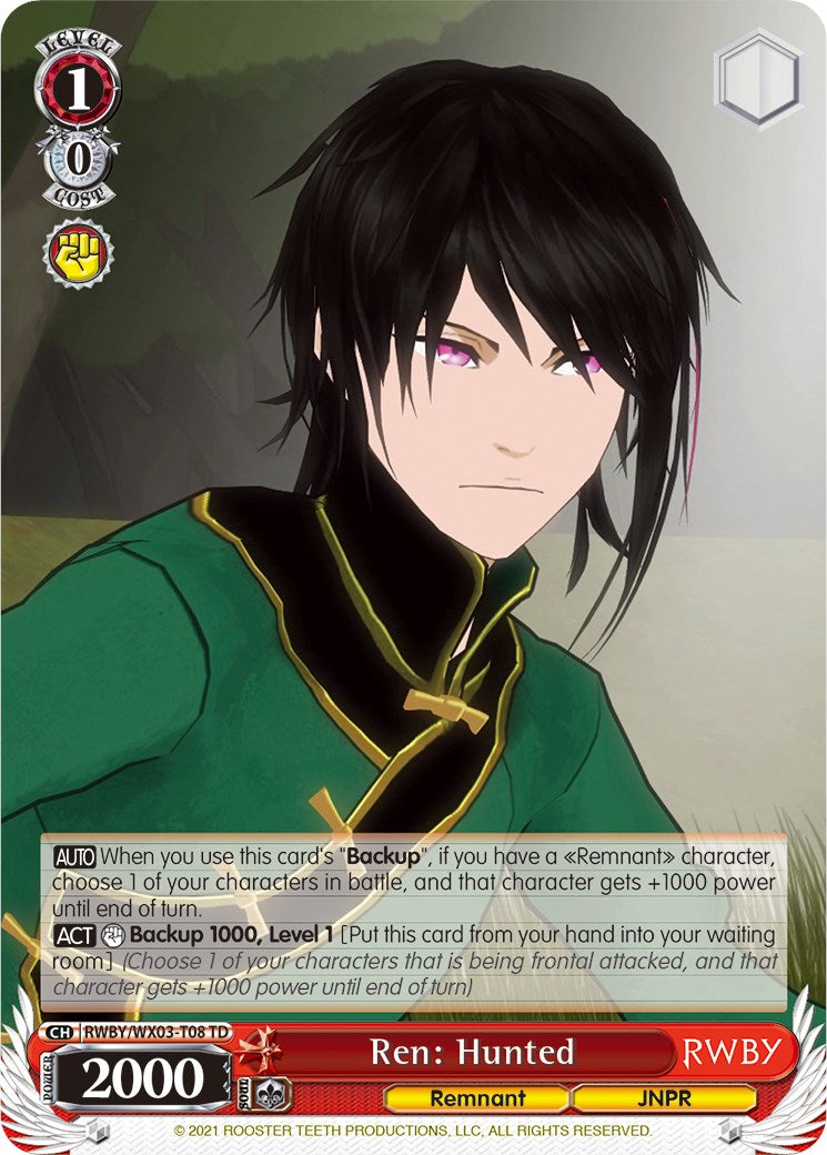 Image of Ren: Hunted (RWBY/WX03-T08 TD) [RWBY]