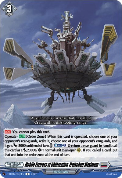 Image of Mobile Fortress of Obliteration, Freischutz Maximum (D-BT07/042EN) [Raging Flames Against Emerald Storm]
