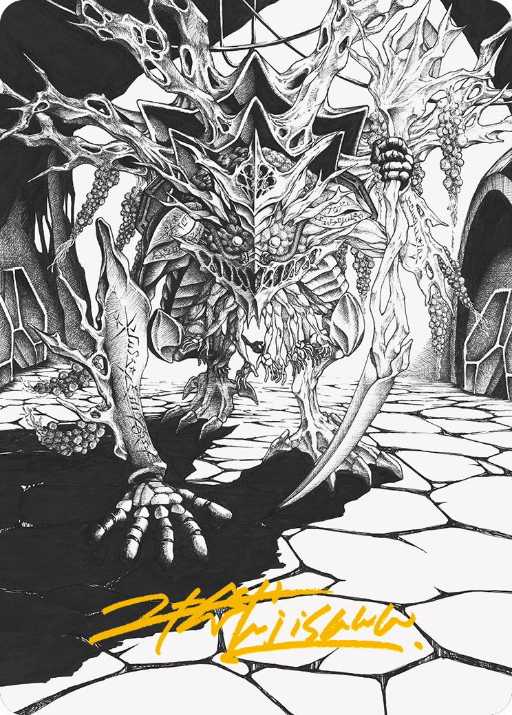 Image of Thrun, Breaker of Silence Art Card (Gold-Stamped Signature) [Phyrexia: All Will Be One Art Series]