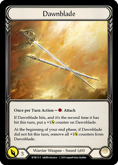 Image of Dawnblade // Dorinthea Ironsong [WTR115 // WTR113] (Welcome to Rathe)  1st Edition Normal