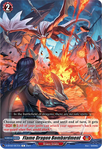 Image of Flame Dragon Bombardment (D-BT02/067EN) [A Brush with the Legends]