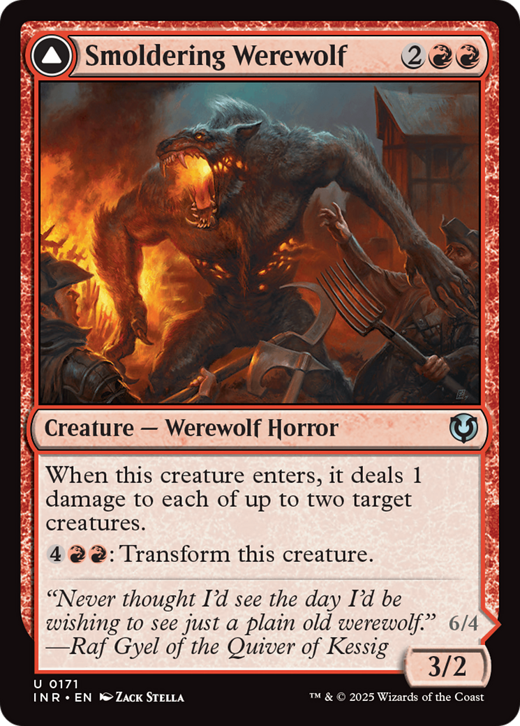Image of Smoldering Werewolf // Erupting Dreadwolf [Innistrad Remastered]