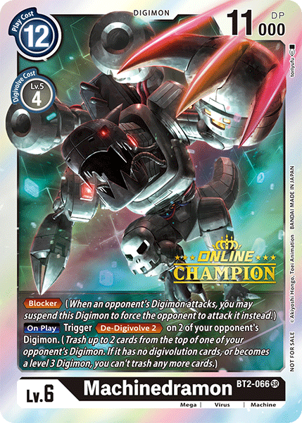 Image of Machinedramon [BT2-066] (Online Champion) [Release Special Booster Ver.1.0 Promos]
