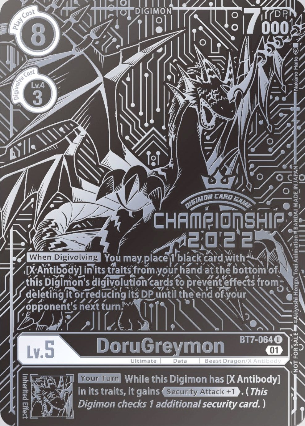 Image of DoruGreymon [BT7-064] (2022 Championship Finals 2nd Place) [Next Adventure Promos]