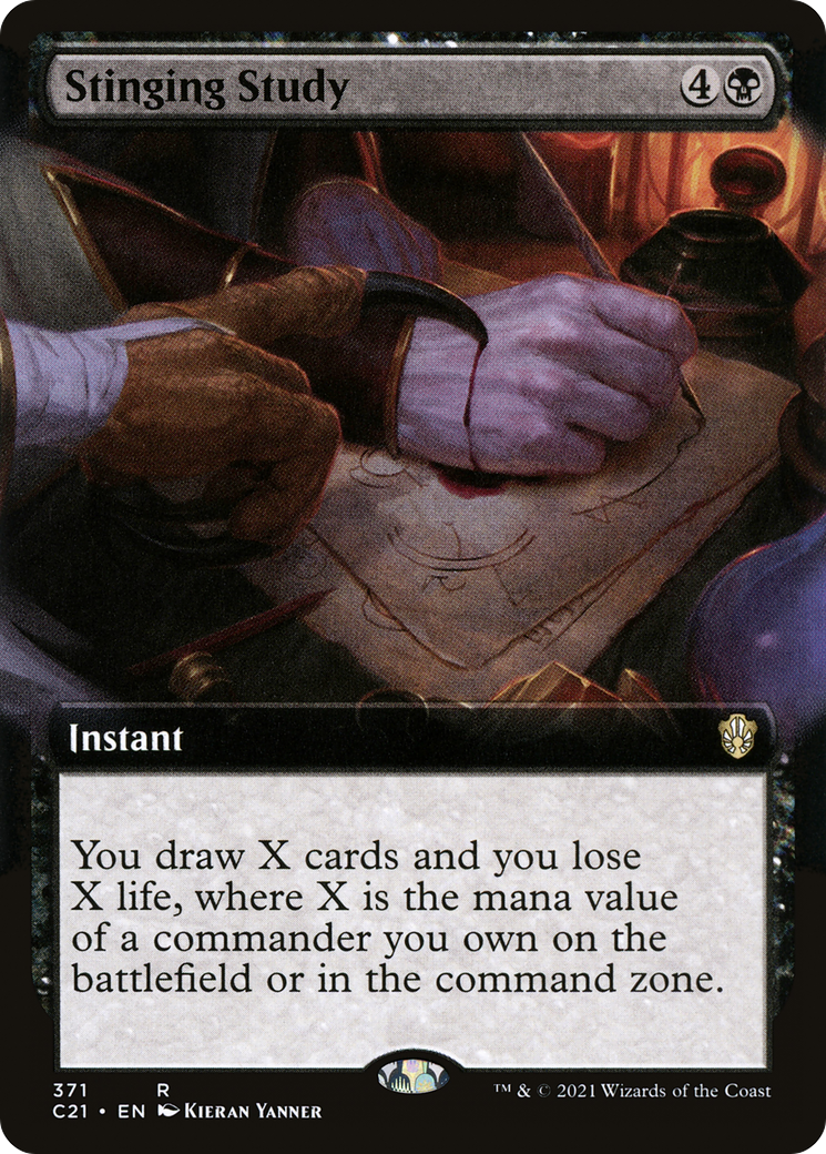 Image of Stinging Study (Extended Art) [Commander 2021]