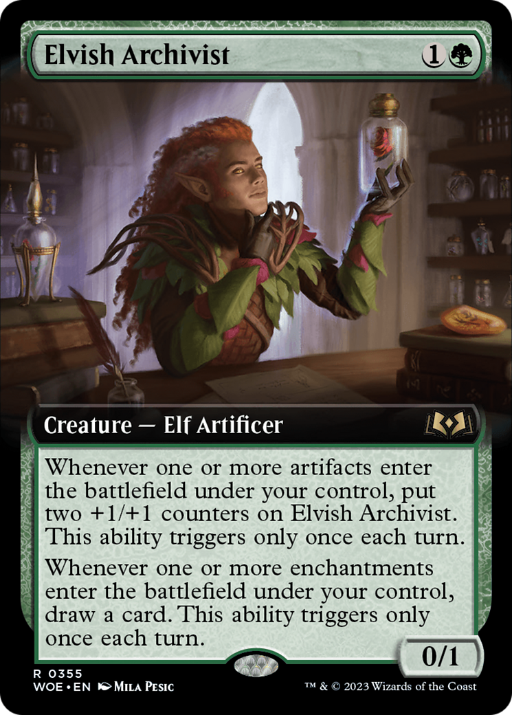 Image of Elvish Archivist (Extended Art) [Wilds of Eldraine]