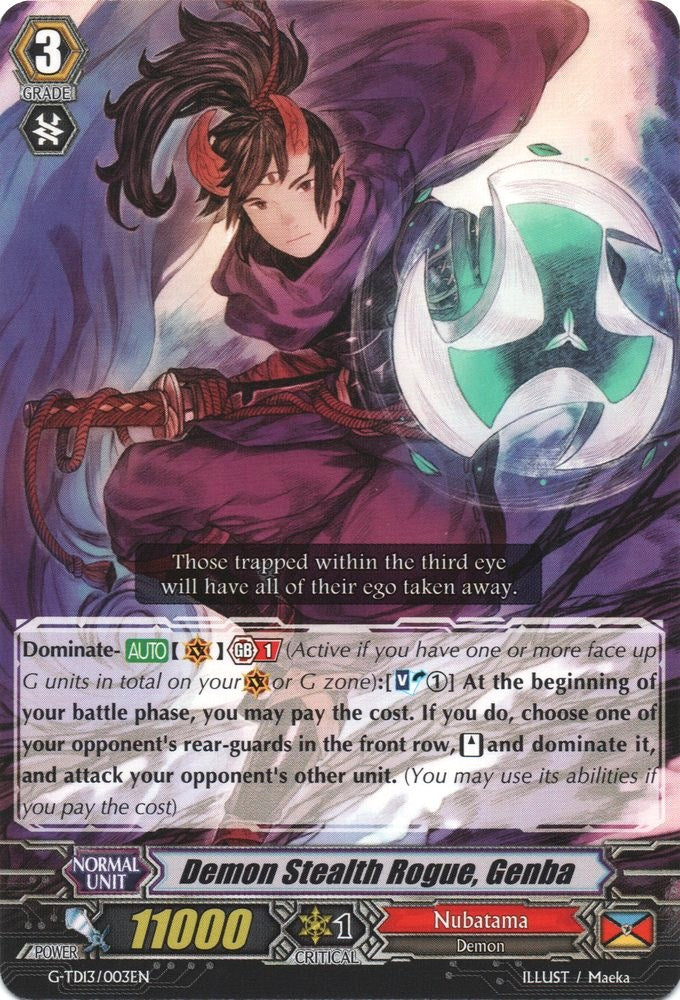 Image of Demon Stealth Rogue, Genba (G-TD13/003EN) [Evil Eye Sovereign]