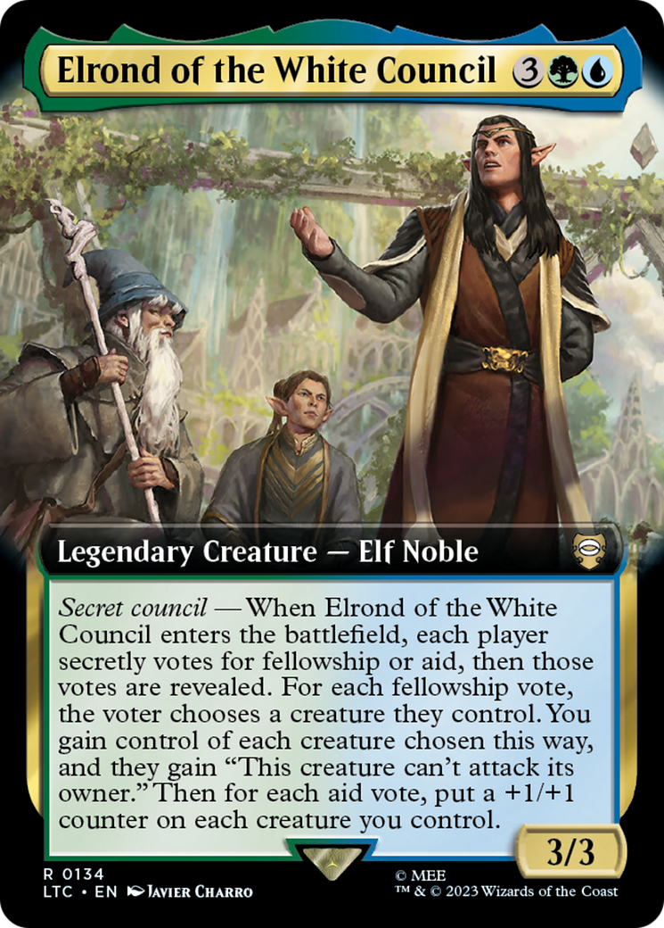Image of Elrond of the White Council (Extended Art) [The Lord of the Rings: Tales of Middle-Earth Commander]