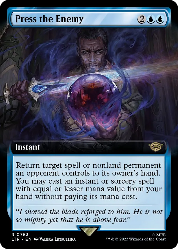 Image of Press the Enemy (Extended Art) (Surge Foil) [The Lord of the Rings: Tales of Middle-Earth]