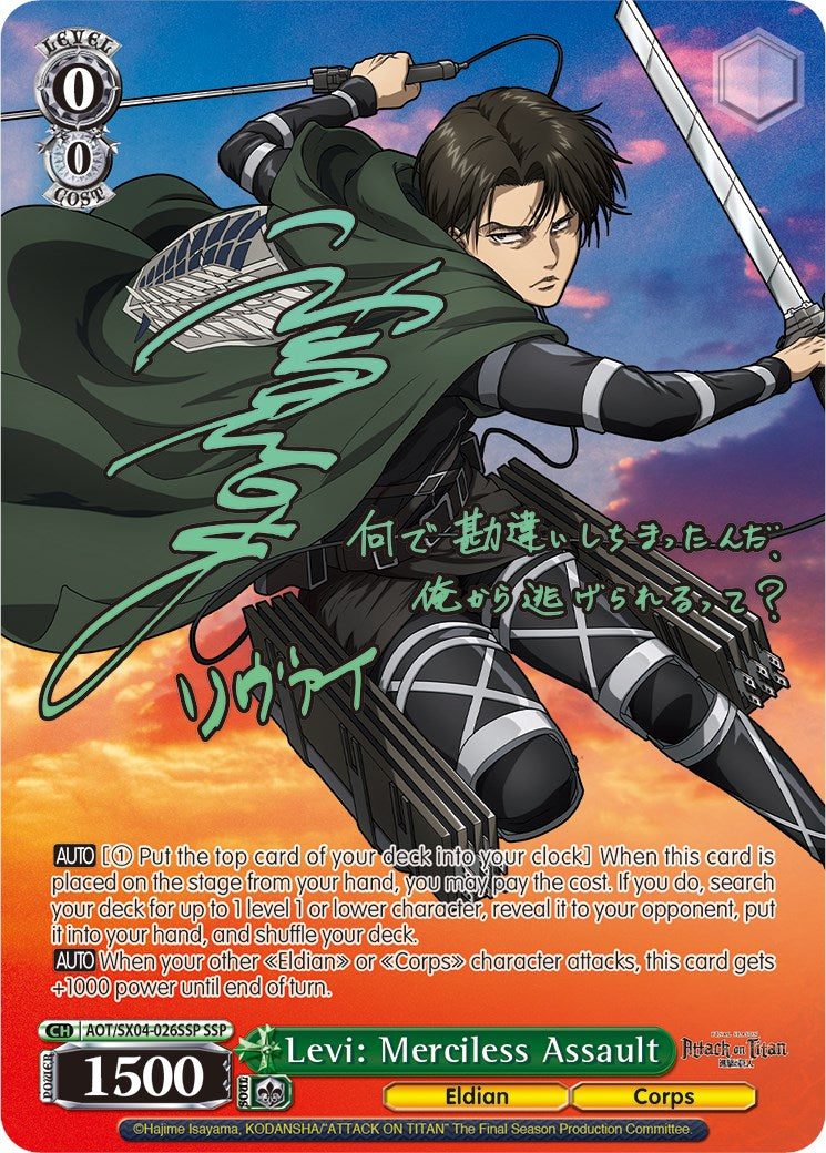 Image of Levi: Merciless Assault Normal (Foil) [Attack On Titan: Final Season]