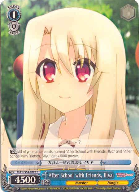 Image of After School with Friends, Illya (PI/EN-S04-E070 C) [Fate/kaleid liner PRISMA ILLYA DX]