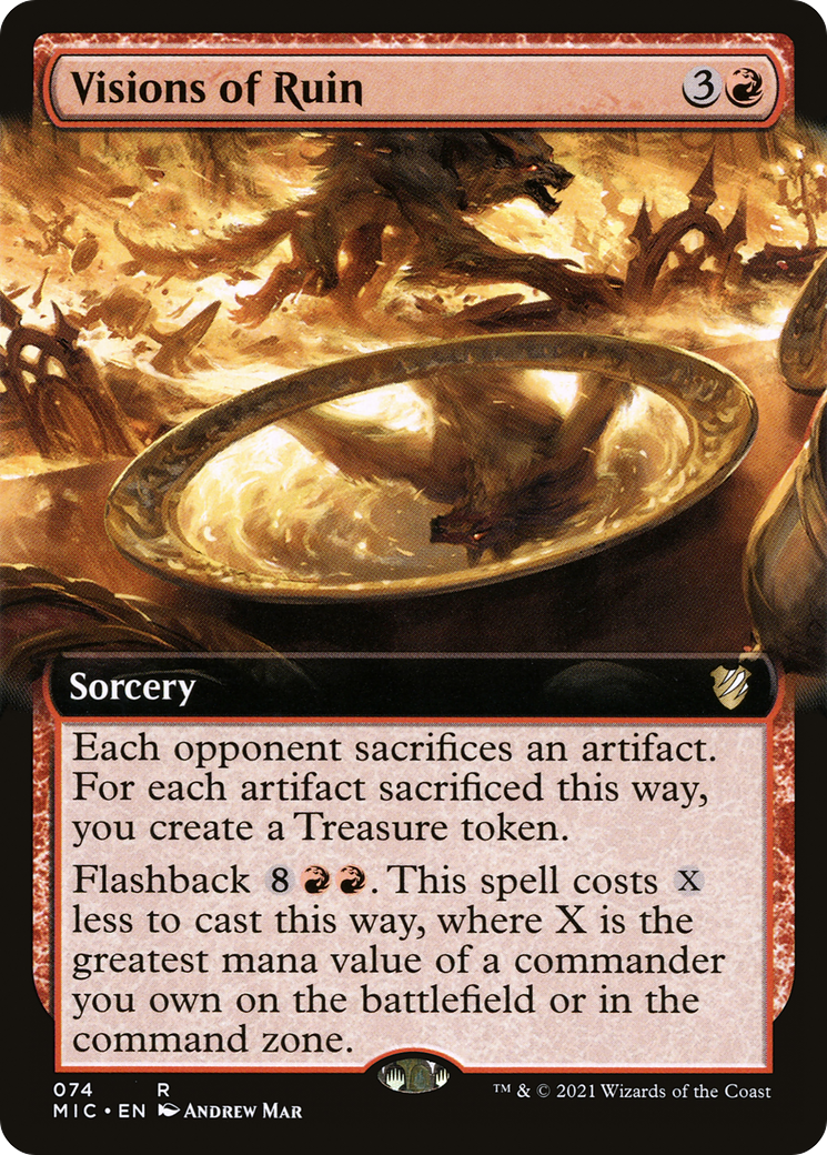 Image of Visions of Ruin (Extended Art) [Innistrad: Midnight Hunt Commander]