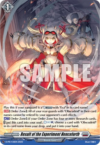 Image of Result of the Experiment Henceforth (D-PR/140EN) [D Promo Cards]