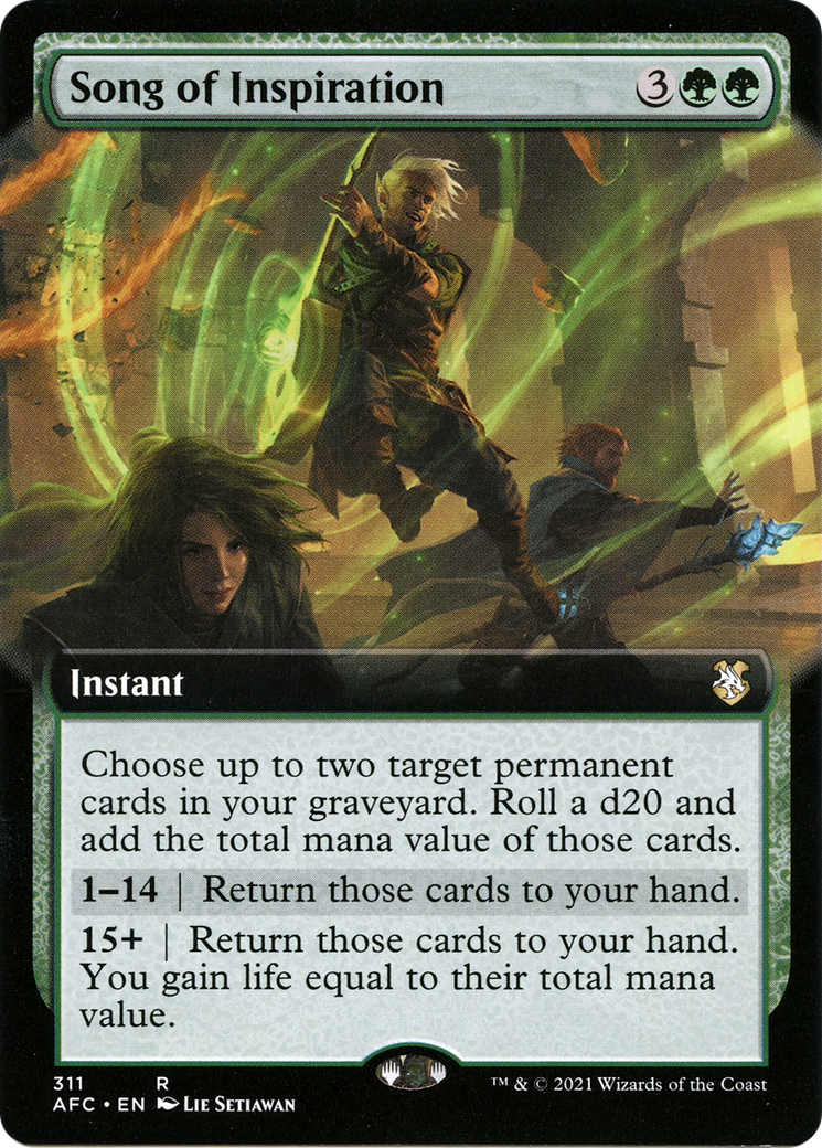Image of Song of Inspiration (Extended Art) [Dungeons & Dragons: Adventures in the Forgotten Realms Commander]