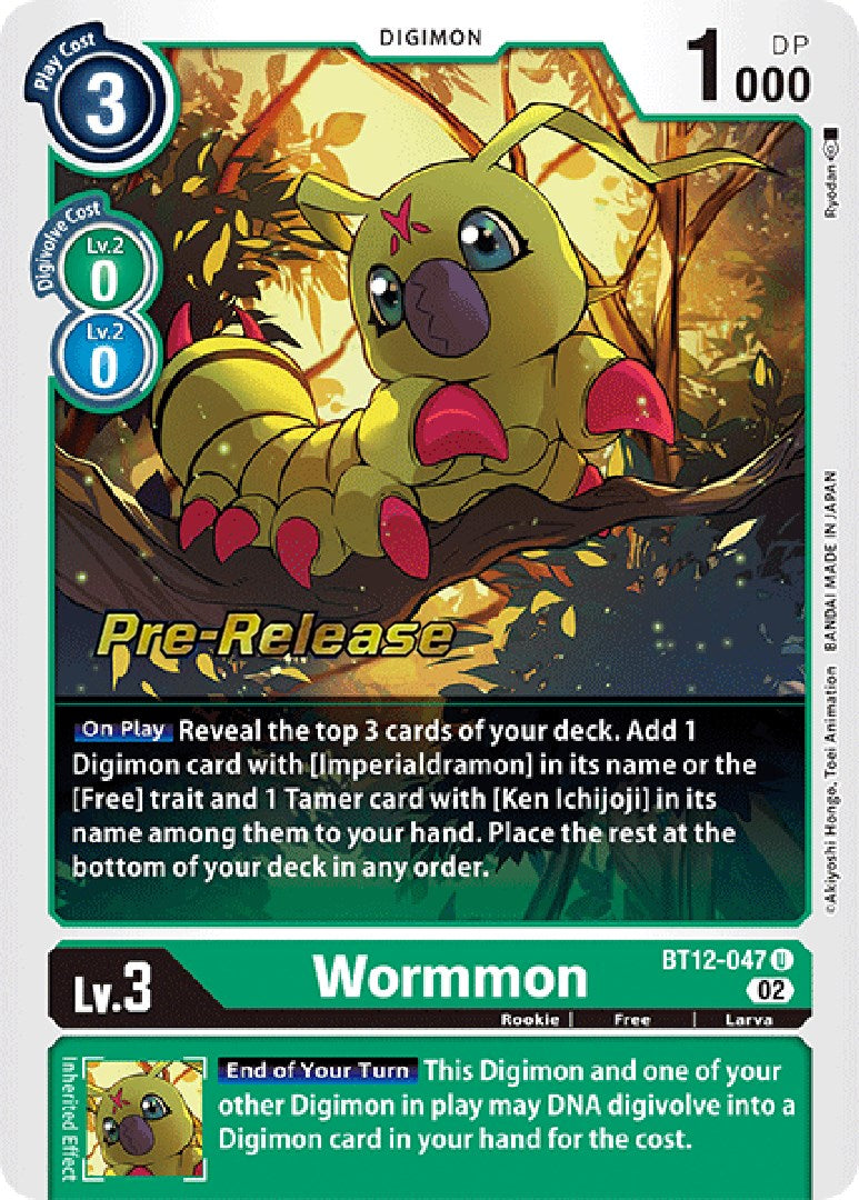 Image of Wormmon [BT12-047] [Across Time Pre-Release Cards]
