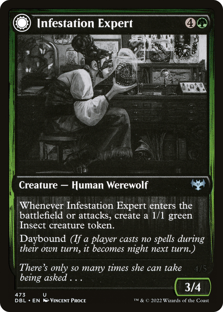 Image of Infestation Expert // Infested Werewolf [Innistrad: Double Feature]