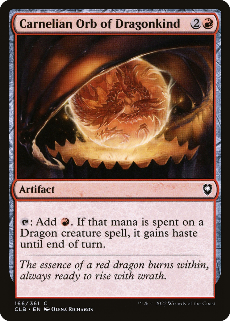 Image of Carnelian Orb of Dragonkind [Commander Legends: Battle for Baldur's Gate]